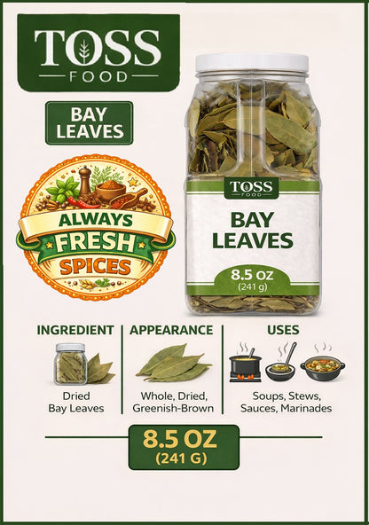 TOSS Bay Leaves, 8.5 oz (241 g)
