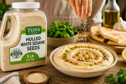 TOSS Hulled White Sesame Seeds, 5 LB