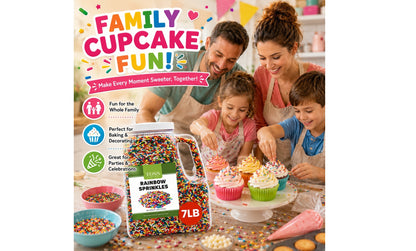 TOSS Rainbow Sprinkles Jimmies, 7 Pounds