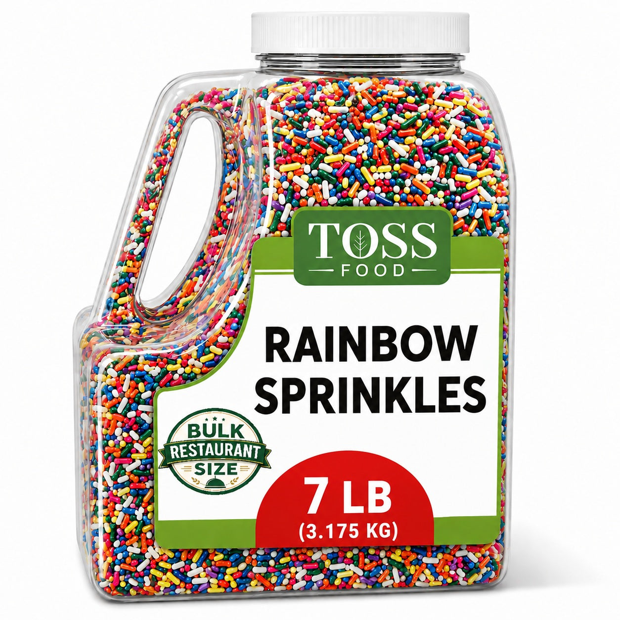 TOSS Rainbow Sprinkles Jimmies, 7 Pounds
