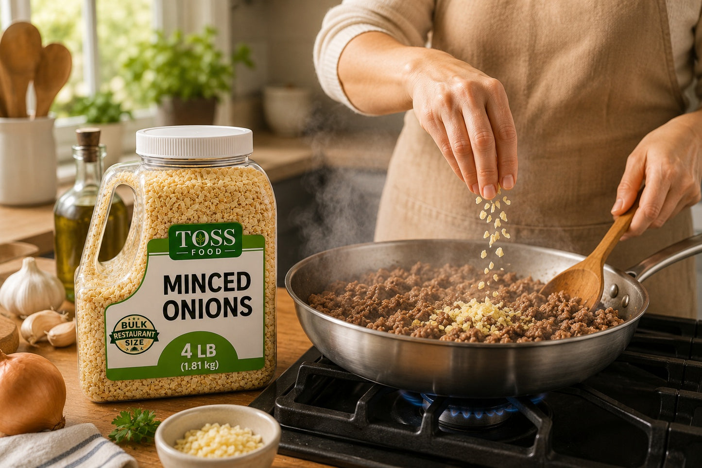 TOSS Minced Onion, Dehydrated, 4 LB