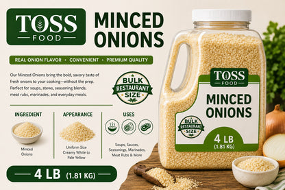 TOSS Minced Onion, Dehydrated, 4 LB